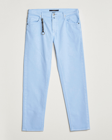 Mies | Viisitaskuhousut | Incotex | Cotton Stretch 5-Pocket Pants Light Blue