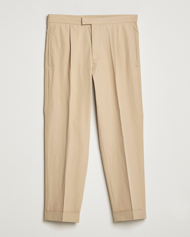 Mies | Preppy Authentic | BEAMS PLUS | Comfort Cloth Travel Trousers Beige