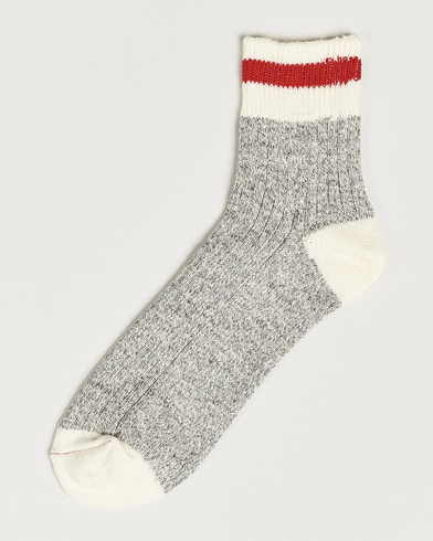 Mies | BEAMS PLUS | BEAMS PLUS | 1/4 Rag Socks Grey/Red