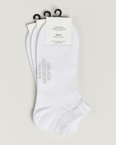 Mies | Nilkkasukat | Amanda Christensen | 3-Pack True Cotton Sneaker Socks White