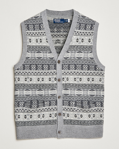 Mies | Neuleliivit | Polo Ralph Lauren | Knitted Fairisle Vest Grey