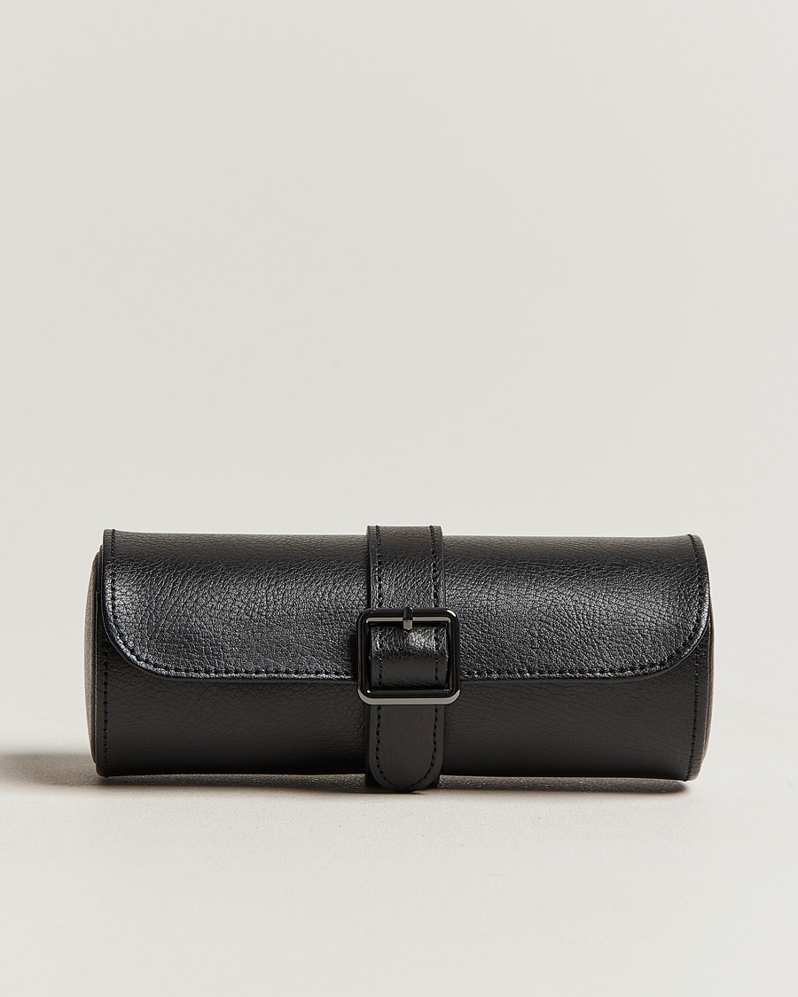 WOLF Triple Watch Roll Black – Musta