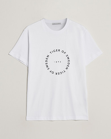 Mies |  | Tiger of Sweden | Dillan Crew Neck Logo T-Shirt Pure White