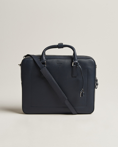 Mies | Tiger of Sweden | Tiger of Sweden | Bowe Leather Briefcase Midnight Blue