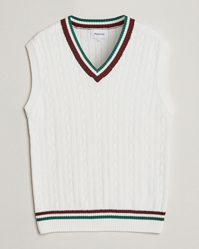 Mies | Puserot | Palmes | James Knitted Vest White