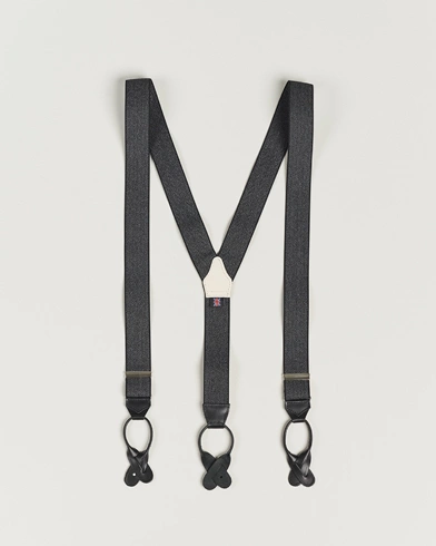 Mies | Best of British | Albert Thurston | Elastic Herringbone Braces 35mm Grey