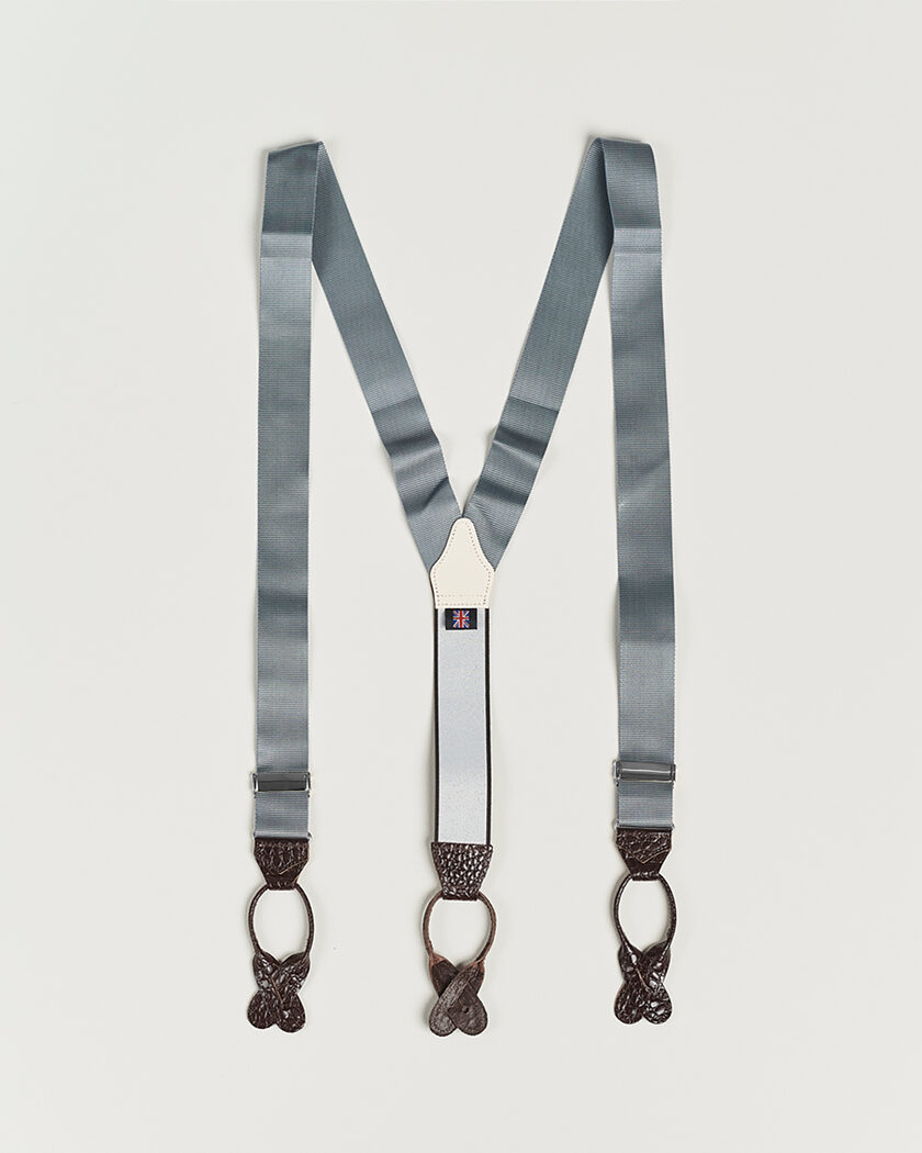 Albert Thurston Elastic Ribbed Rigid Braces 35mm Dove Grey – Harmaa