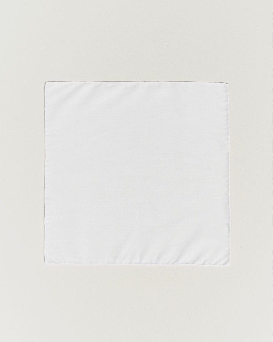 Eton Signature Twill Pocket Square White – Valkoinen