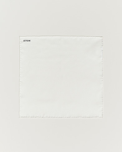 Mies | Taskuliinat | Eton | Silk Pocket Square White