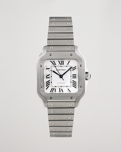 Mies | Pre-Owned & Vintage Watches | Cartier Pre-Owned | Santos De Cartier WSSA0029 Steel White