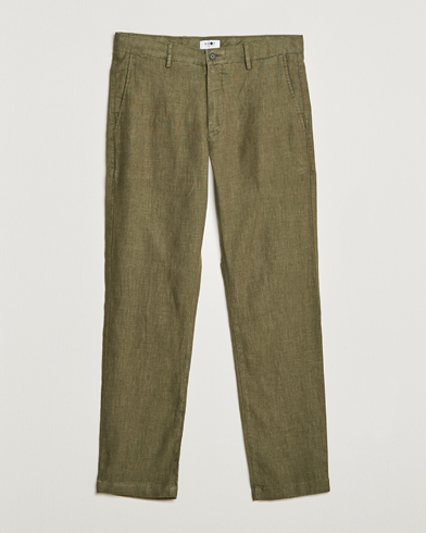 Mies | Pellavahousut | NN07 | Karl Linen Trousers Army