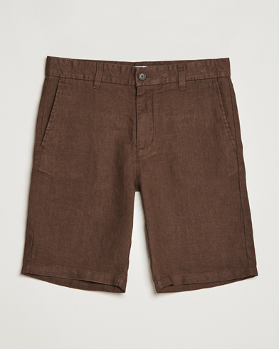 Mies | Shortsit | NN07 | Crown Linen Shorts Brown