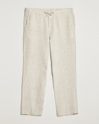 Mies | Vaatteet | NN07 | Keith Drawstring Linen Trousers Oat