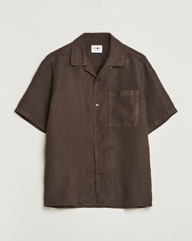 Mies |  | NN07 | Julio Linen Resort Shirt Brown