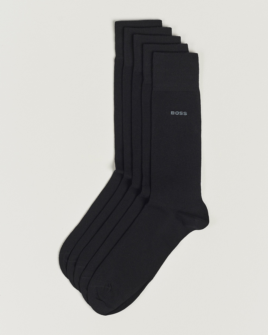 BOSS BLACK 5-Pack RS Uni Socks Black – Musta