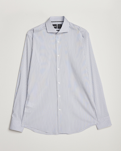 Mies |  | BOSS BLACK | Hank 4-Way Striped Stretch Shirt Open Blue