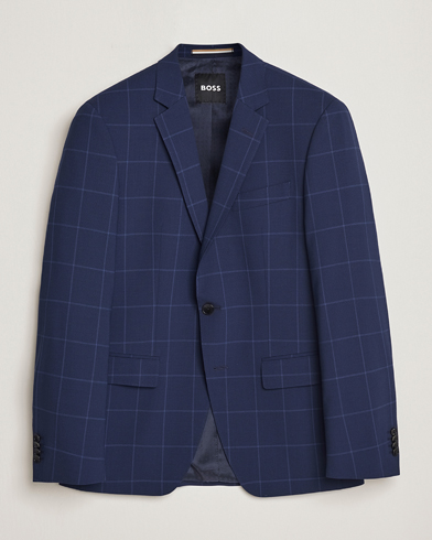 Mies | Puvuntakit | BOSS BLACK | Huge Checked Suit Blazer Dark Blue