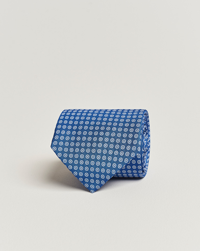 Mies |  | E. Marinella | 3-Fold Printed Silk Tie Bluette