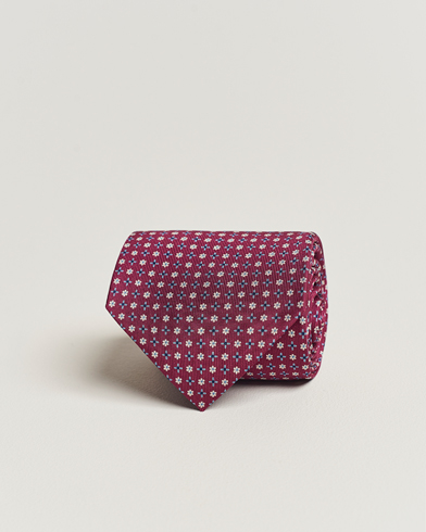 Mies | E. Marinella | E. Marinella | 3-Fold Printed Silk Tie Dark Pink