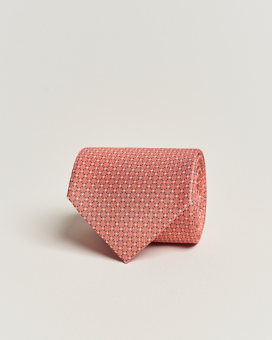 Mies |  | E. Marinella | 3-Fold Printed Silk Tie Orange
