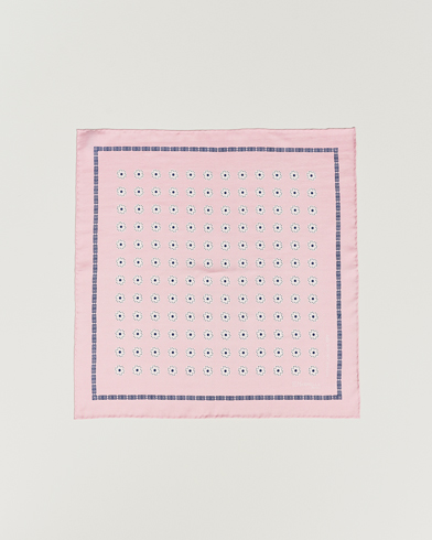 Mies | Taskuliinat | E. Marinella | Printed Silk Pocket Square Pink