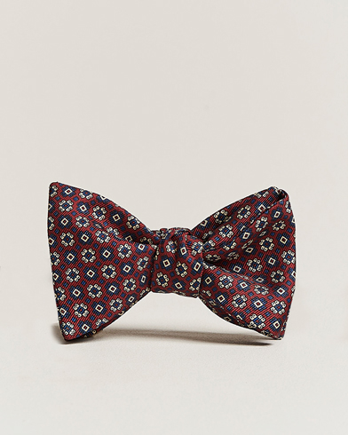 Mies | Rusetit | E. Marinella | Printed Silk Bow Tie Burgundy