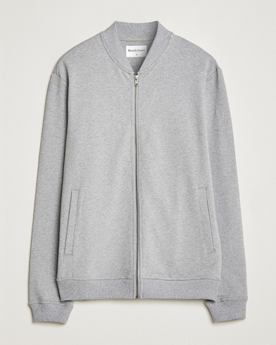 Mies |  | Bread & Boxers | Loungewear Full Zip Sweater Grey Melange