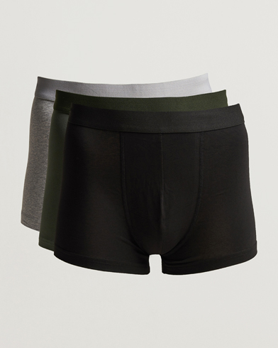 Mies | Bread & Boxers | Bread & Boxers | 3-Pack Boxer Brief Black/Grey/Forest Green