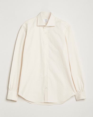 Mies |  | Mazzarelli | Soft Twill Cotton Shirt White