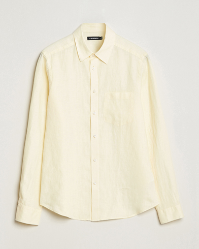 Mies | Pellavan paluu | J.Lindeberg | Clean Linen Slim Shirt Pear Sorbet