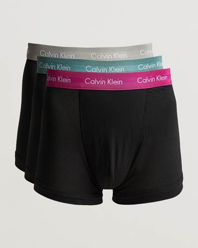Mies | Trunks | Calvin Klein | Cotton Stretch 3-Pack Trunk Pink/Grey/Green