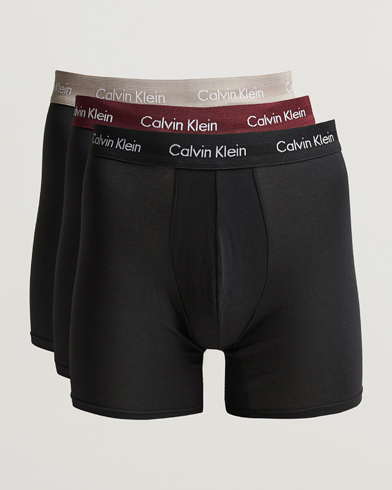 Mies |  | Calvin Klein | Cotton Stretch 3-Pack Boxer Brief Black/Port Red/Grey