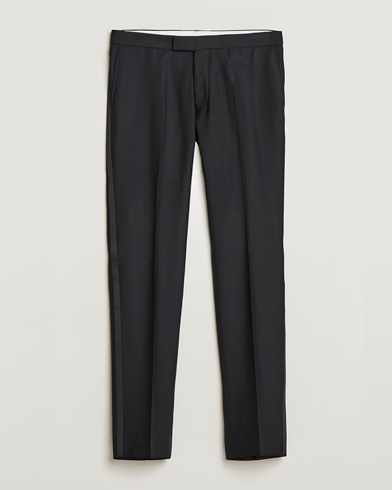 Mies |  | Oscar Jacobson | Devon Wool Tuxedo Trousers Black