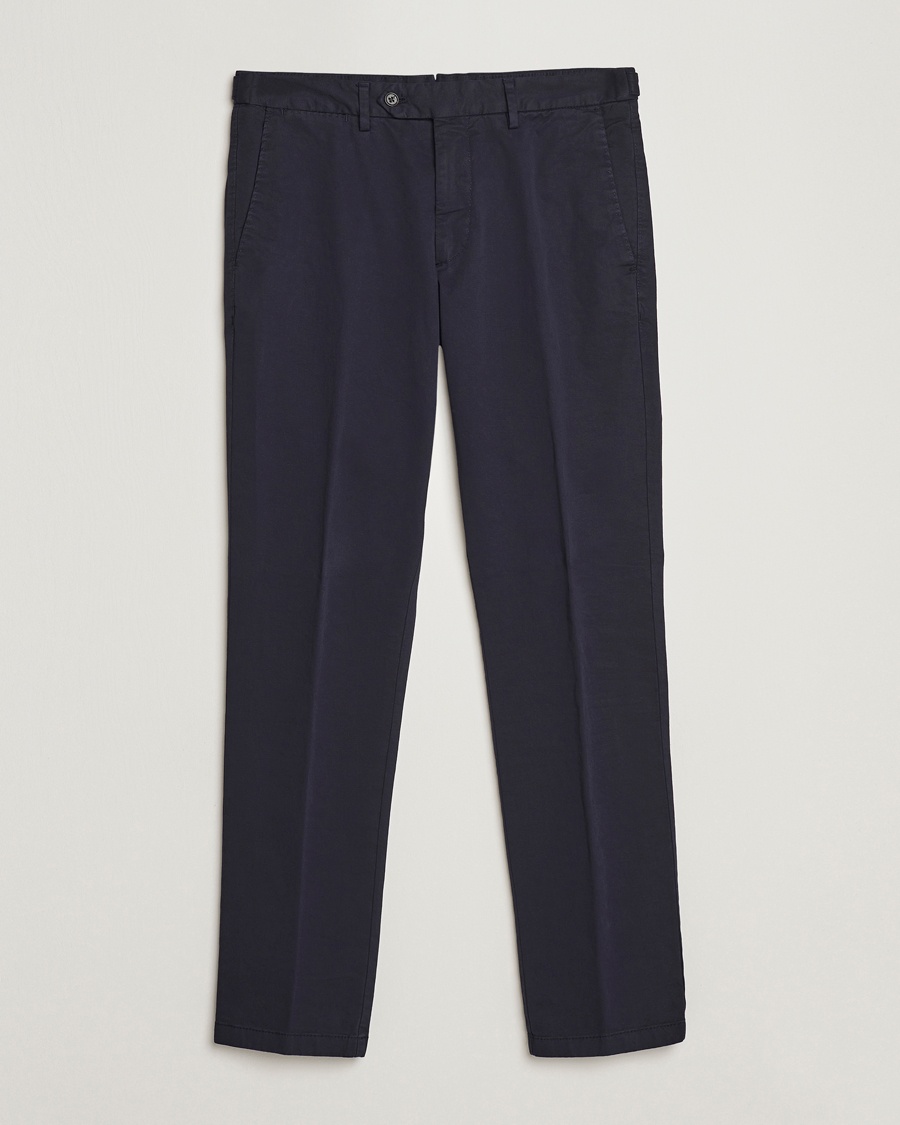 Oscar Jacobson Danwick Cotton Trousers Navy – Sininen