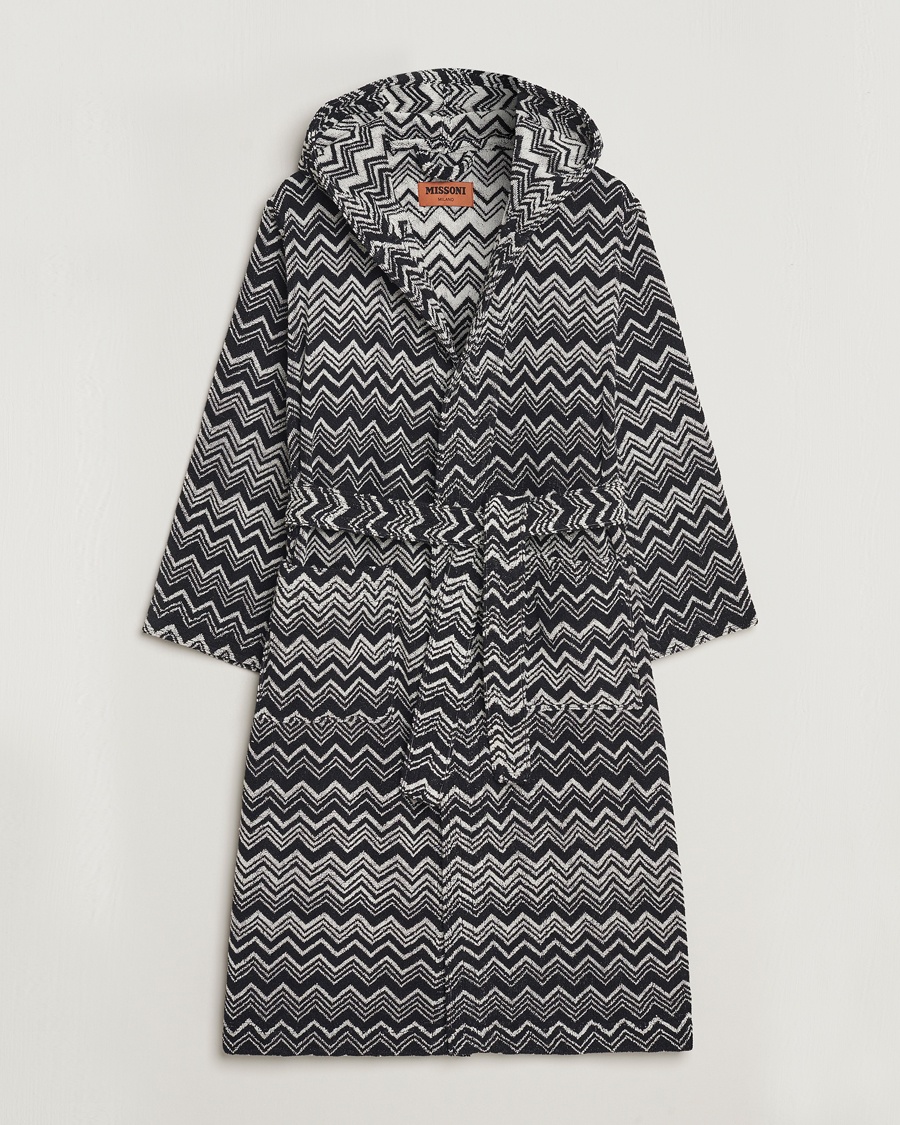 Missoni Home Keith Bathrobe Grey/Black – Musta
