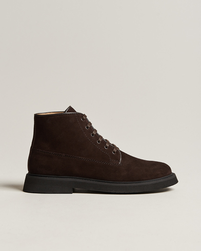 Mies | A.P.C. | A.P.C. | Suede Lace Up Boots Dark Brown