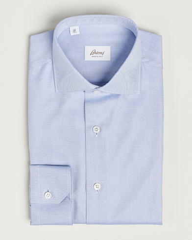 Mies | Quiet Luxury | Brioni | Slim Fit Royal Oxford Dress Shirt Light Blue