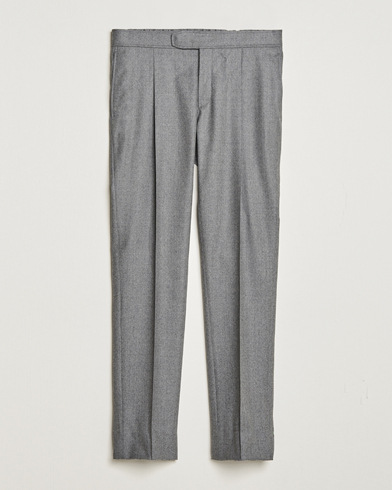 Mies | Brioni | Brioni | Melbourne Drawstring Flannel Trousers Grey Melange