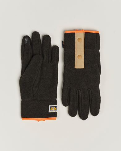 Mies |  | Elmer by Swany | Recycled Wool Fleece Gloves Khaki