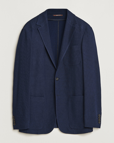 Mies |  | Canali | Structured Wool Jersey Jacket Navy