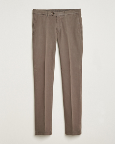 Mies | Quiet Luxury | Canali | Slim Fit Stretch Chinos Brown