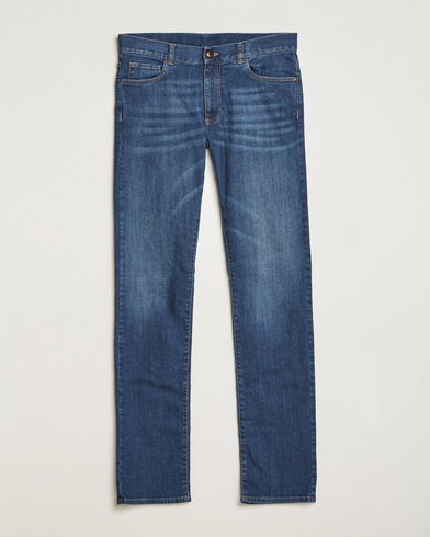 Mies | Canali | Canali | Slim Fit Stretch Jeans Medium Blue Wash