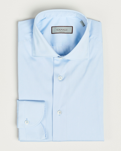 Mies |  | Canali | Slim Fit Cotton/Stretch Shirt Light Blue