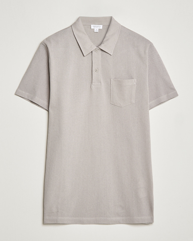 Mies |  | Sunspel | Riviera Polo Shirt Mid Grey