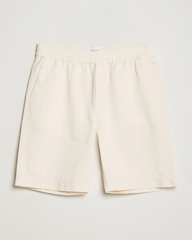 Mies |  | Sunspel | Cotton/Linen Drawstring Shorts Undyed
