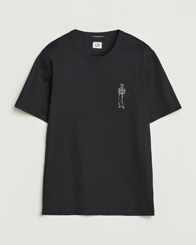 Mies | C.P. Company | C.P. Company | Mercerized Jersey Logo T-Shirt Black