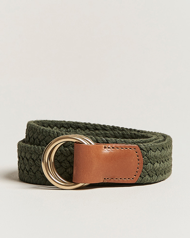 Mies | Anderson's | Anderson's | Woven Cotton Belt Green