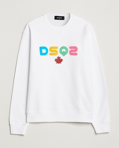 Mies | Dsquared2 | Dsquared2 | Cool Fit Leaf Sweatshirt White