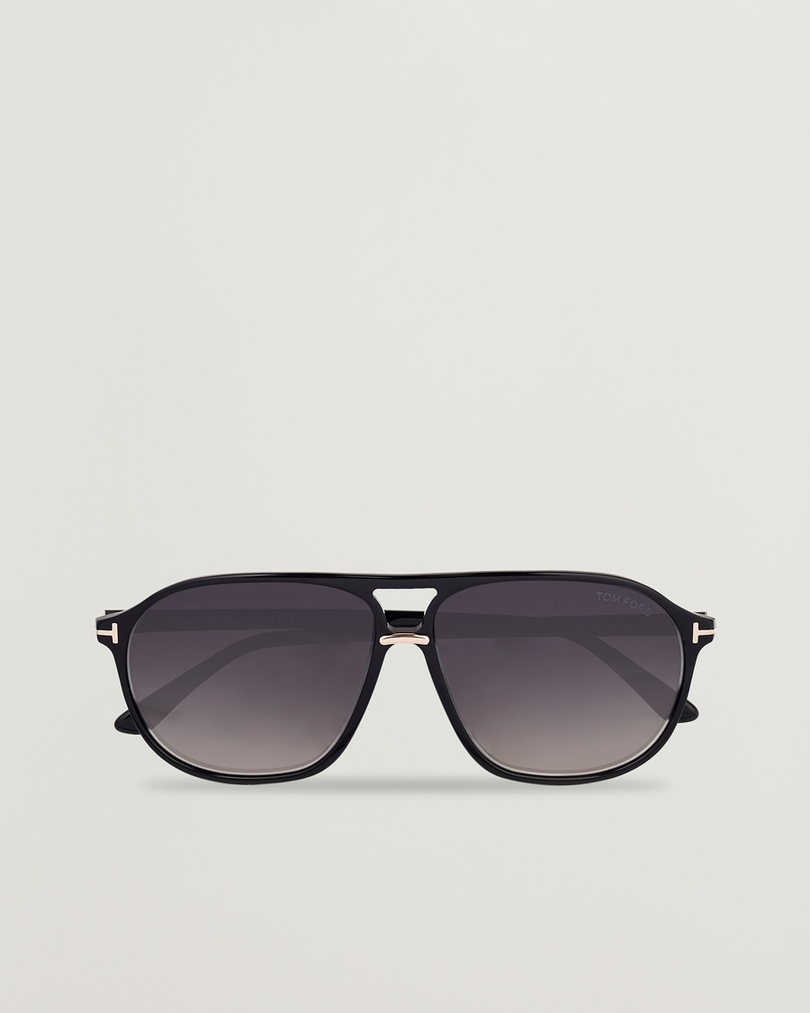 Tom Ford Bruce Sunglasses Shiny Black/Gradient Smoke – Musta