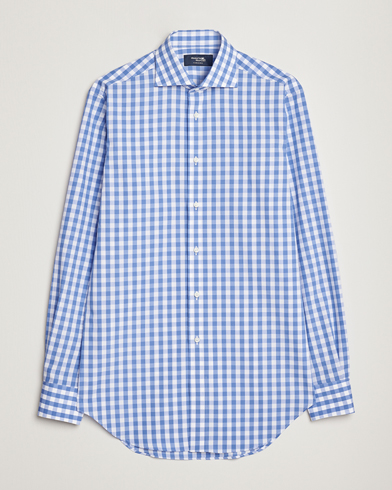 Mies | Kamakura Shirts | Kamakura Shirts | Slim Fit Broadcloth Spread Shirt Blue Gingham